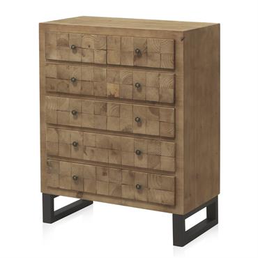 Commode en sapin plaqué