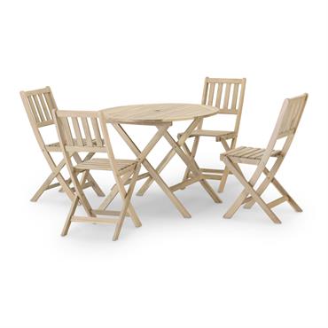 Ensemble table pliante ronde 90cm 
