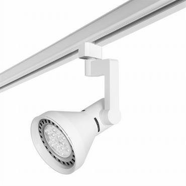 Spot Sur Rail pour Ampoule E27 Monophasée Blanc