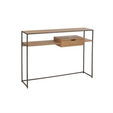 Console en bois et métal style minimaliste