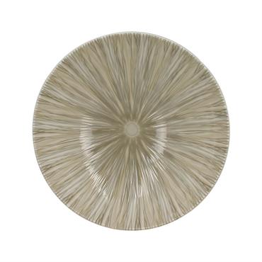 Lot de 6 assiettes calotte en porcelaine beige 19
