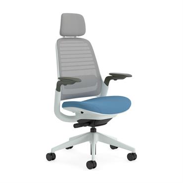 Le Steelcase Series 1 avec têtière combine confort ergonomique et soutien supérieur, idéal pour les professionnels soucieux de leur bien-être. 