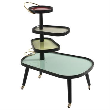 Table basse noire Design Sushi Kart - Colé Italian Design Label