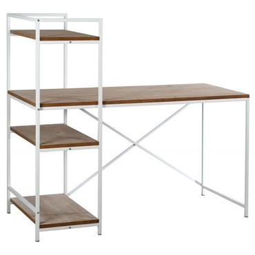 Bureau en métal et plaquage pin charlie