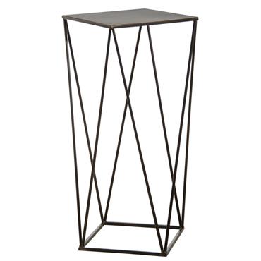 Sellette design en métal noir 60 x 60 x 80 cm
