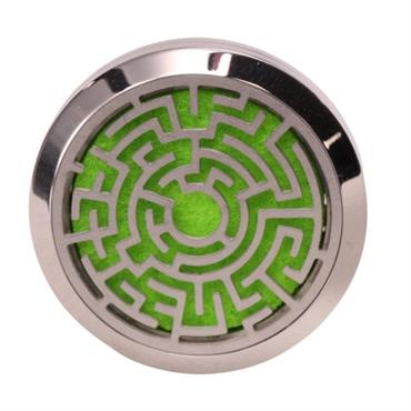 Diffuseur voiture pour parfum d'ambiance motif Labyrinthe H3cm