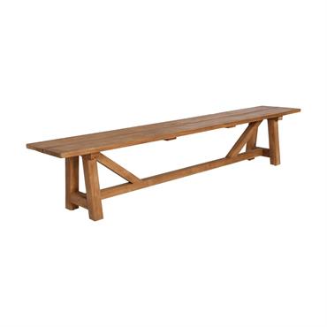 Banc en teck ajouré 220x43cm George - Sika Design