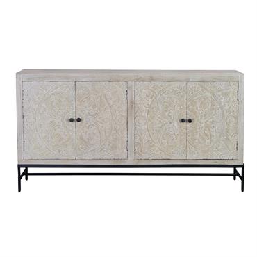 Buffet en manguier blanc vieilli