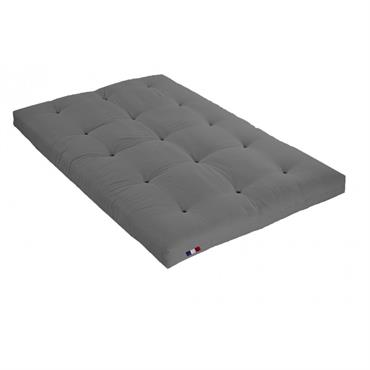 Futon coton 5 couches de ouate 1300 g/m2.Capitonnage par barrettes.Fabrication Française. Fait main. 