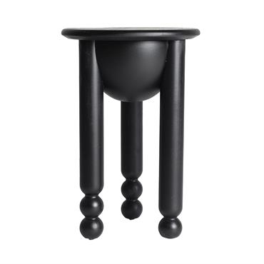 Table basse en bois de bouleau noir 38x38x57 cm