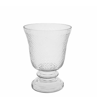 Photophore décoratif en verre transparent H20