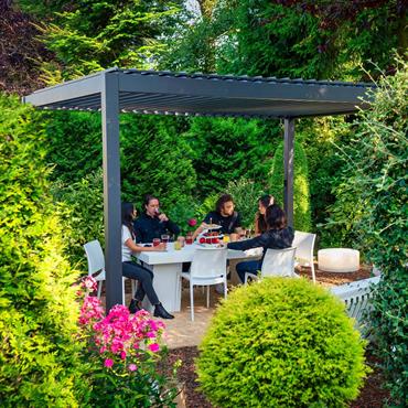 Pergola bioclimatique gris anthracite – 300x400cm
