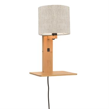 Applique bambou/lin avec tablette H36cm