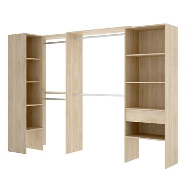 Grande Armoire effet bois beige 248x79 cm
