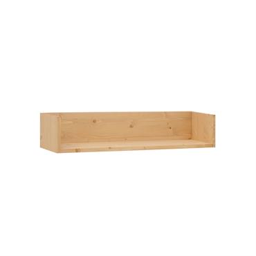 Étagère en bois massif ton marron de 90x16cm