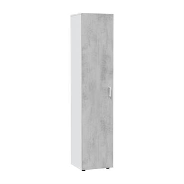 Armoire polyvalente 1 porte effet bois ciment