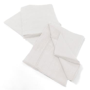 Lot de 3 serviettes gaze de coton uni 40x40 cm