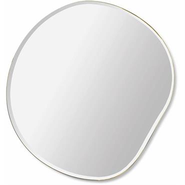 Miroir aux formes organiques en laiton doré 50 cm Pond - Ferm Living