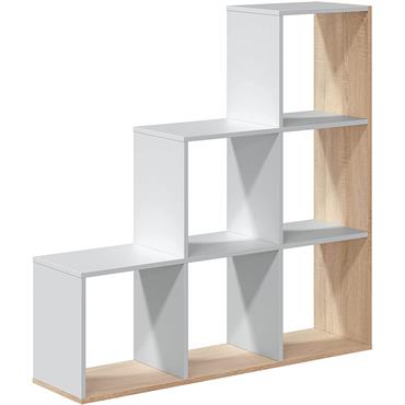 Bibliothèque effet bois beige