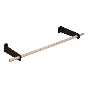 Penderie murale bois et métal L100 cm Noir