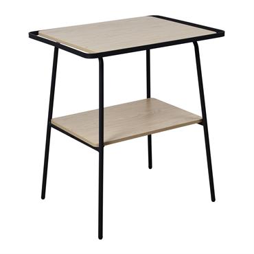 Meuble simple vasque décor chêne et métal 70cm