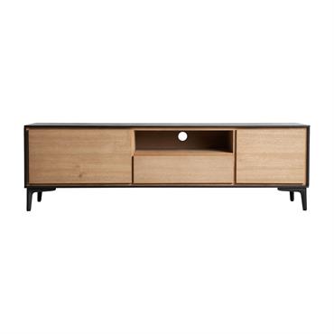 Avec un style simple et une touche contemporaine, le meuble TV Brussa fait son arrivée pour habiller vos pièces de chaleur et de personnalité. Sa structure est fabriquée en MDF ...