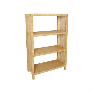 Etagère haute en cannage de rotin