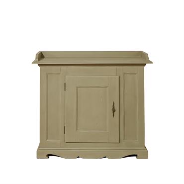 Buffet patiné 1 porte 110 cm gris clair