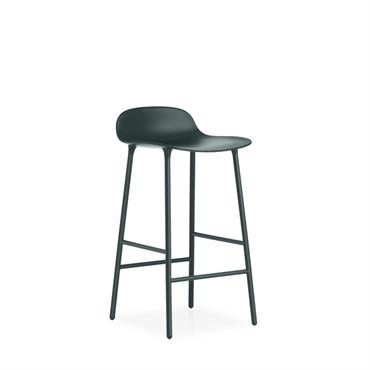 Tabouret de bar en acier et pp vert 65 cm