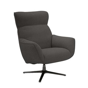 Fauteuil de relaxation design en tissu  gris foncé