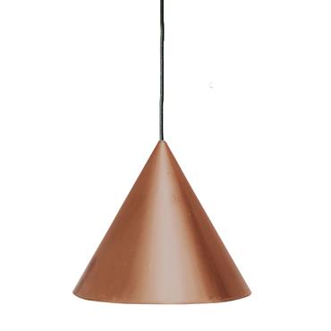 Suspension avec abat-jour en fer de couleur cuivré 20 cm