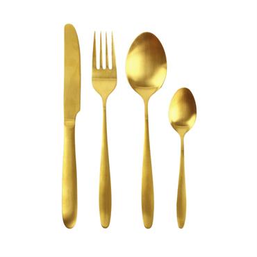 Ménagère enx design gold 16 pièces doré