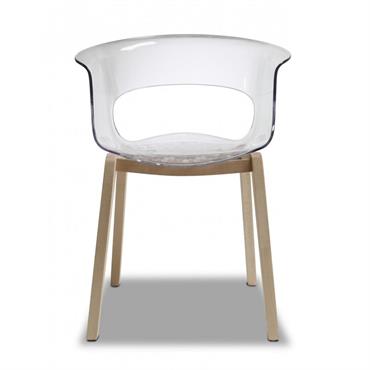 Chaise design en bois transparent