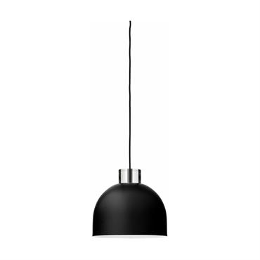 Suspension ronde S verre et noir Luceo - Aytm