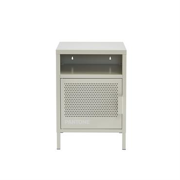 Table de chevet métal beige sable 40cm