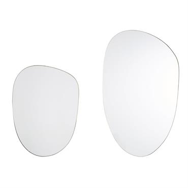 Miroirs organiques en métal doré 