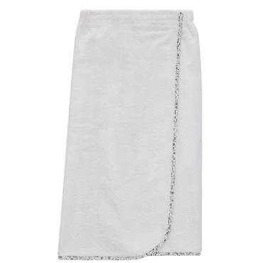 Paréo avec liseré imprimé  blanc  Taille unique