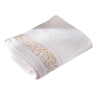 Drap de bain en coton 450 g/m² blanc craie 70x140