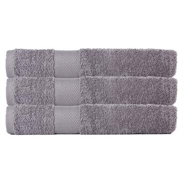 Lot de 3 Serviettes Eponge 50x90 cm  100%coton 500 gr/m². Lavage en machine 60°. Certifé OKEOTEX 