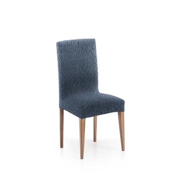 Pack 2 housses de chaise avec dossier extensible bleu 40 - 50 cm