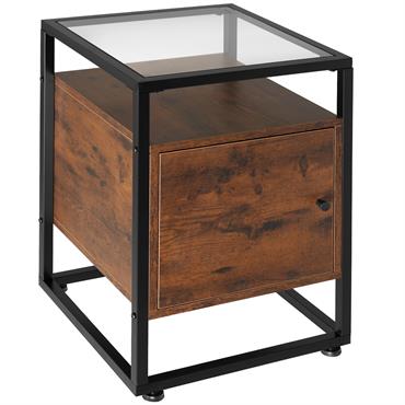Table de chevet Style industriel 40 x 43 x 605 cm Bois foncé