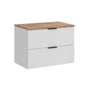 Meuble sous-vasque plan de toilette stratifiés blanc