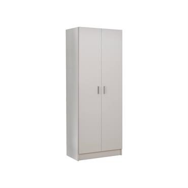 ARMOIRE POLYVALENTE - Armoire à  balais avec 2 portes, E'tagère à  chaussures avec ètagères, Armoire à  balais, cm 73x37h180, Blanc.  STRUCTURE ET UTILISATION - Armoire murale ...