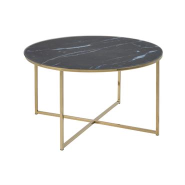 Cette table basse ronde en verre trempé et dépoli, avec impression de marbre blanc, apportera une touche contemporaine à votre intérieur. Ses courbes et son style se marieront à toutes ...