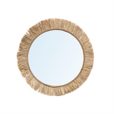 Miroir en raphia naturel d60