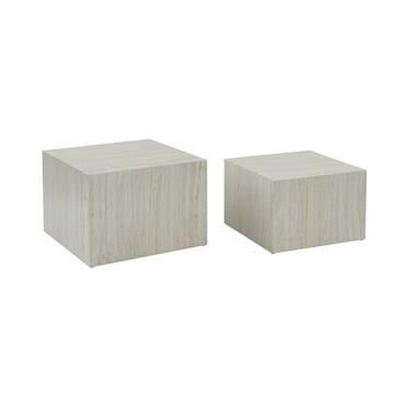 Ces tables d'appoint élégantes et modernes deviendront rapidement un élément essentiel de votre espace de vie. Le set comprend une table mesurant 50 x 50 x 33 cm et une ...