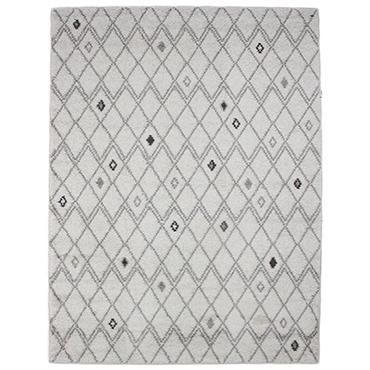 Tapis toucher laineux losanges scandinaves gris 133x190