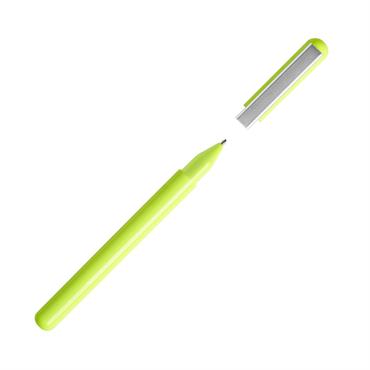 Stylo à bille à encre noire en acier inoxydable jaune
