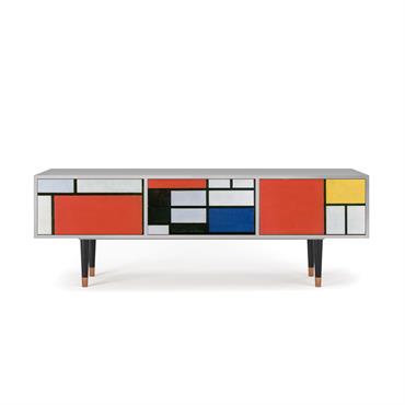 Meuble TV  multicolore 2 tiroirs et 2 portes L 170 cm