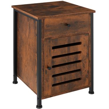 Table de chevet Style industriel 40 x 42 x 605 cm Bois foncé